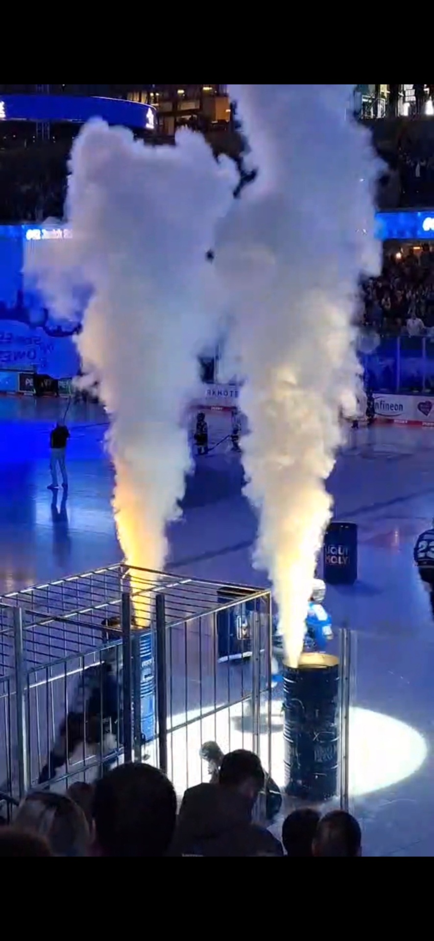 CO₂-Effekte beim Spiel der Dresdner Eislöwen